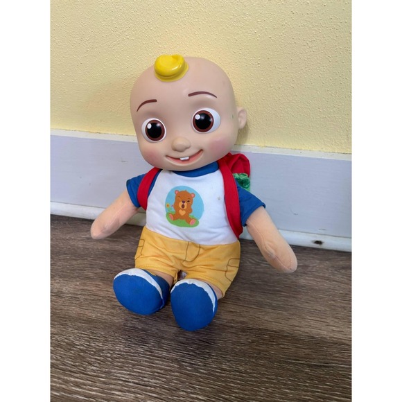 Cocomelon Musical JJ Doll Plush Toy with Backpack Toddler Kids Stuffed Animal - Picture 1 of 5